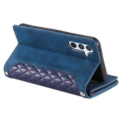 Style 005 For Samsung Galaxy A26 5G Wallet Case Rhombus Stitching Line PU Leather Phone Cover
