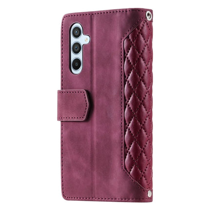 Style 005 For Samsung Galaxy A26 5G Wallet Case Rhombus Stitching Line PU Leather Phone Cover