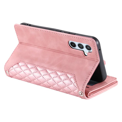 Style 005 For Samsung Galaxy A26 5G Wallet Case Rhombus Stitching Line PU Leather Phone Cover
