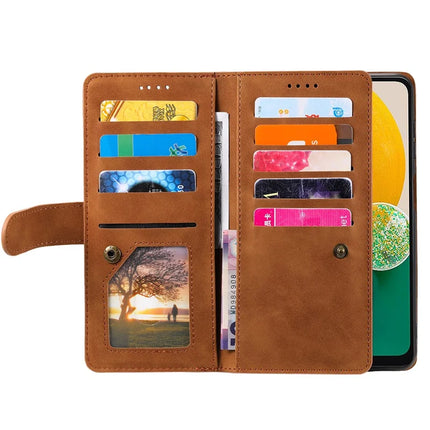 For Samsung Galaxy A26 5G Case PU Leather Phone Cover with Zipper Wallet 9 Card Slots