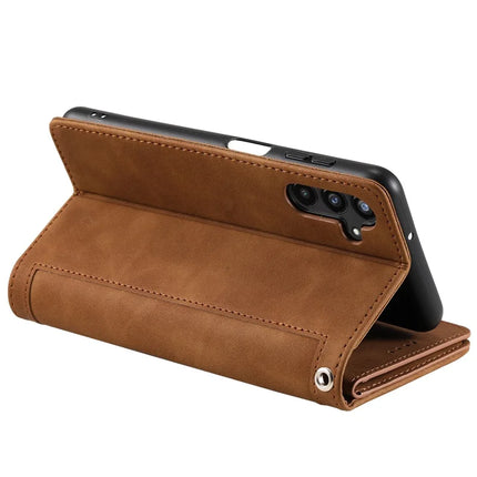 For Samsung Galaxy A26 5G Case PU Leather Phone Cover with Zipper Wallet 9 Card Slots