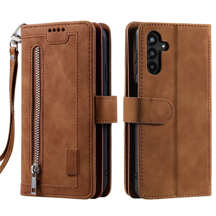 For Samsung Galaxy A26 5G Case PU Leather Phone Cover with Zipper Wallet 9 Card Slots