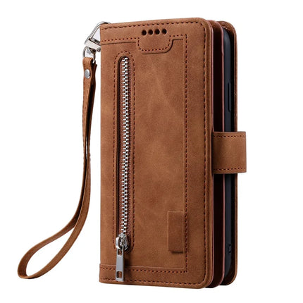 For Samsung Galaxy A26 5G Case PU Leather Phone Cover with Zipper Wallet 9 Card Slots