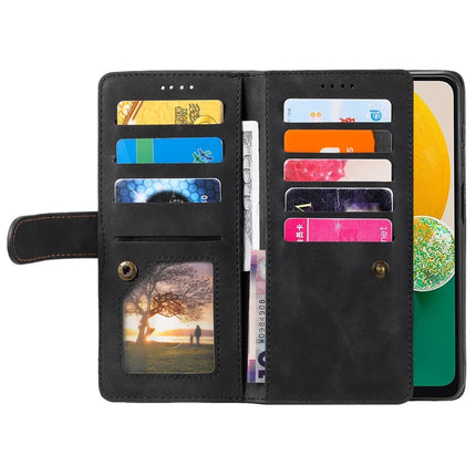 For Samsung Galaxy A26 5G Case PU Leather Phone Cover with Zipper Wallet 9 Card Slots