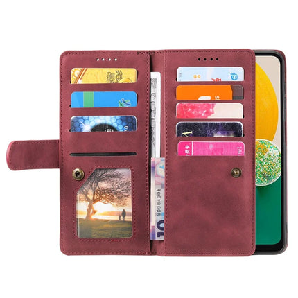 For Samsung Galaxy A26 5G Case PU Leather Phone Cover with Zipper Wallet 9 Card Slots