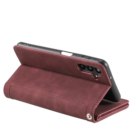 For Samsung Galaxy A26 5G Case PU Leather Phone Cover with Zipper Wallet 9 Card Slots