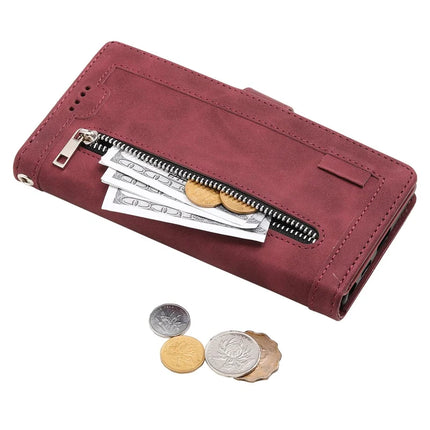 For Samsung Galaxy A26 5G Case PU Leather Phone Cover with Zipper Wallet 9 Card Slots