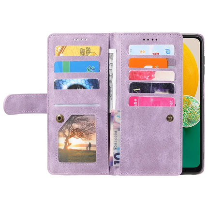 For Samsung Galaxy A26 5G Case PU Leather Phone Cover with Zipper Wallet 9 Card Slots