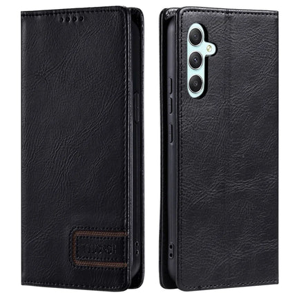 TTUDRCH Style 007 For Samsung Galaxy A26 5G Leather Case RFID Blocking Wallet Stand Phone Cover - Black
