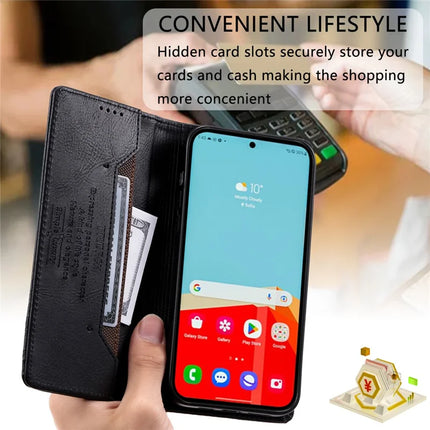TTUDRCH Style 007 For Samsung Galaxy A26 5G Leather Case RFID Blocking Wallet Stand Phone Cover