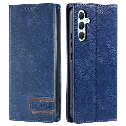 TTUDRCH Style 007 For Samsung Galaxy A26 5G Leather Case RFID Blocking Wallet Stand Phone Cover - Blue