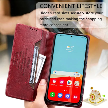 TTUDRCH Style 007 For Samsung Galaxy A26 5G Leather Case RFID Blocking Wallet Stand Phone Cover