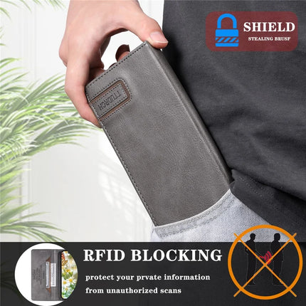 TTUDRCH Style 007 For Samsung Galaxy A26 5G Leather Case RFID Blocking Wallet Stand Phone Cover