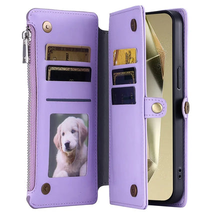 For Samsung Galaxy A26 5G Case TPU + PU Leather Wallet Phone Cover with Wrist Strap