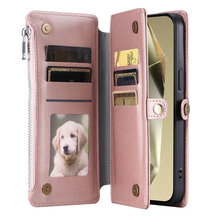 For Samsung Galaxy A26 5G Case TPU + PU Leather Wallet Phone Cover with Wrist Strap