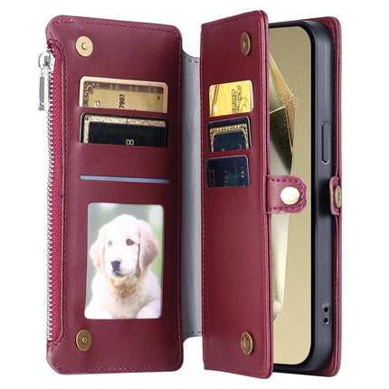 For Samsung Galaxy A26 5G Case TPU + PU Leather Wallet Phone Cover with Wrist Strap