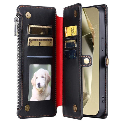 For Samsung Galaxy A26 5G Case TPU + PU Leather Wallet Phone Cover with Wrist Strap