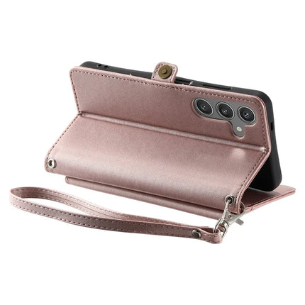 For Samsung Galaxy A26 5G Leather Case with Wrist Strap Wallet Stand Phone Cover