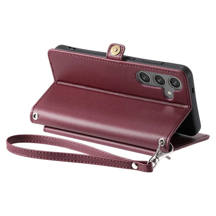 For Samsung Galaxy A26 5G Leather Case with Wrist Strap Wallet Stand Phone Cover