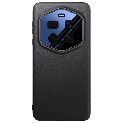 For Honor Magic7 RSR Porsche Design 5G Case Drop Resistant PU Leather + TPU Phone Cover - Black