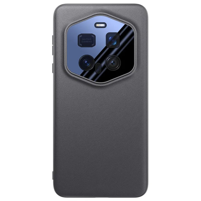 For Honor Magic7 RSR Porsche Design 5G Case Drop Resistant PU Leather + TPU Phone Cover - Grey