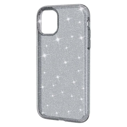For iPhone 11 Case Anti-Scratch PC + TPU Sparkly Glitter Phone Cover