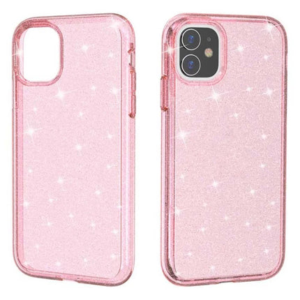 For iPhone 11 Case Anti-Scratch PC + TPU Sparkly Glitter Phone Cover