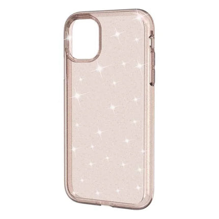 For iPhone 11 Case Anti-Scratch PC + TPU Sparkly Glitter Phone Cover