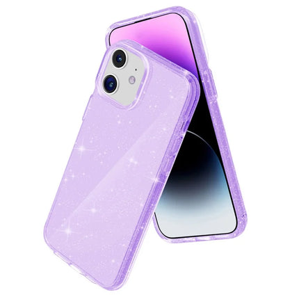 For iPhone 11 Case Sparkly Powder Glitter Shiny Soft TPU + Hard PC Back Cover