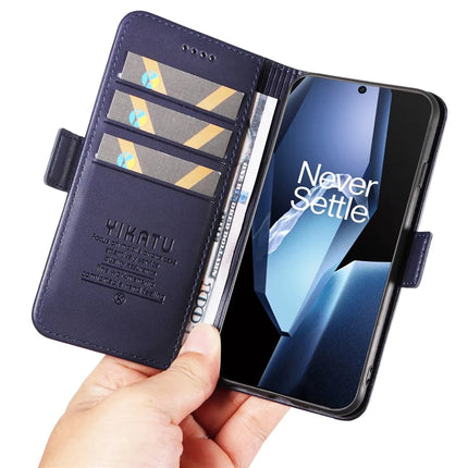 For OnePlus Ace 5G Wallet Phone Case YIKATU YK-003 Leather Stand Cover -  Black