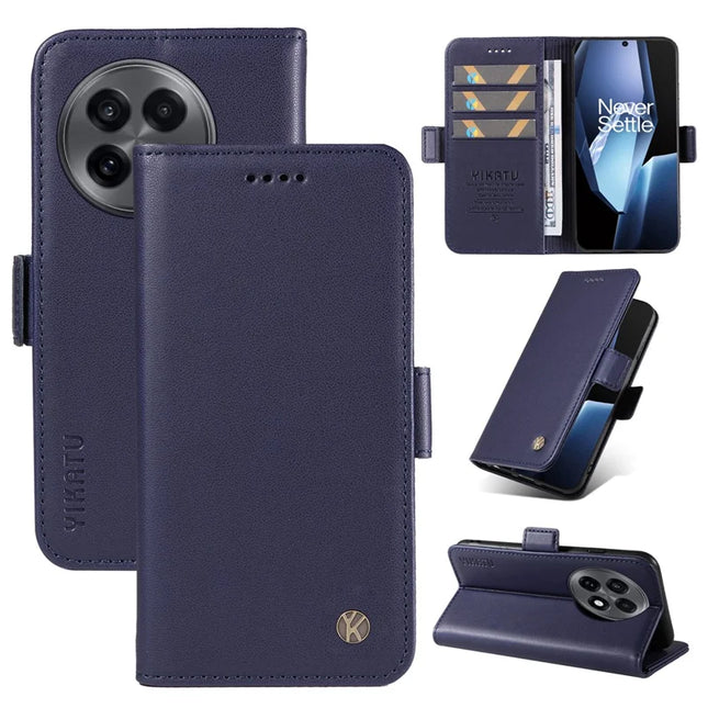 For OnePlus Ace 5G Wallet Phone Case YIKATU YK-003 Leather Stand Cover - Sapphire