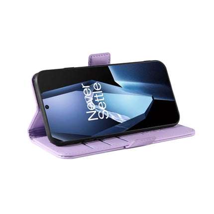 For OnePlus Ace 5G Wallet Phone Case YIKATU YK-003 Leather Stand Cover -  Light Purple