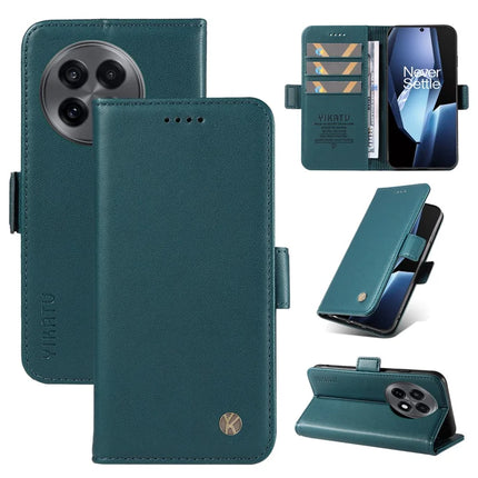 For OnePlus Ace 5G Wallet Phone Case YIKATU YK-003 Leather Stand Cover - Green