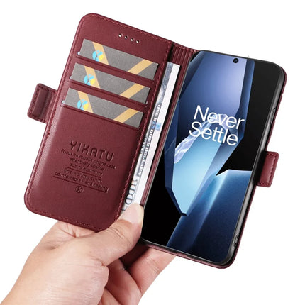 For OnePlus Ace 5G Wallet Phone Case YIKATU YK-003 Leather Stand Cover