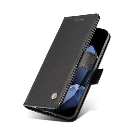For OnePlus 13 Wallet Phone Case YIKATU YK-003 Leather Stand Cover -  Black