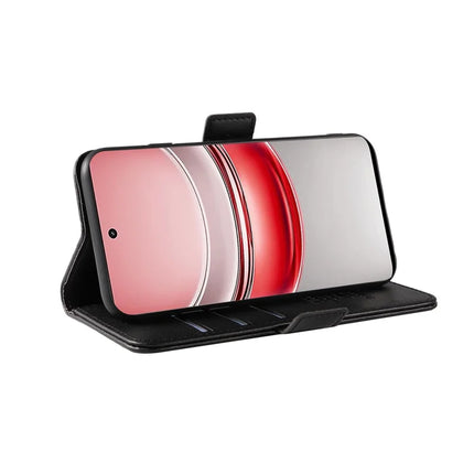 For Realme C75 Wallet Phone Case YIKATU YK-003 Leather Stand Cover -  Black