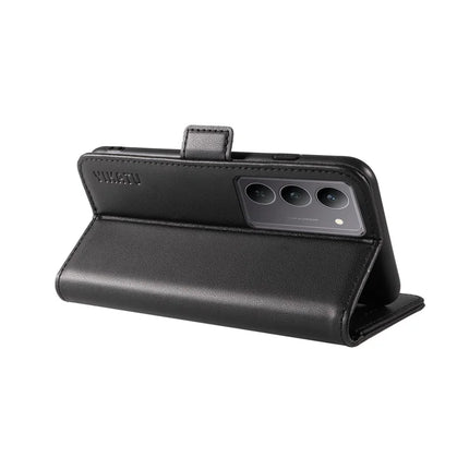 For Realme C75 Wallet Phone Case YIKATU YK-003 Leather Stand Cover -  Black