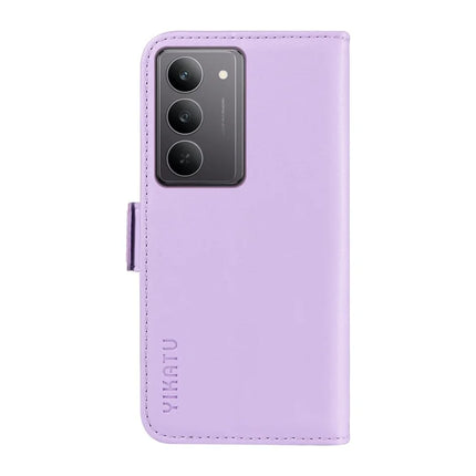 For Realme C75 Wallet Phone Case YIKATU YK-003 Leather Stand Cover -  Light Purple