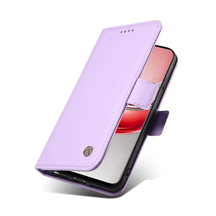 For Realme C75 Wallet Phone Case YIKATU YK-003 Leather Stand Cover -  Light Purple