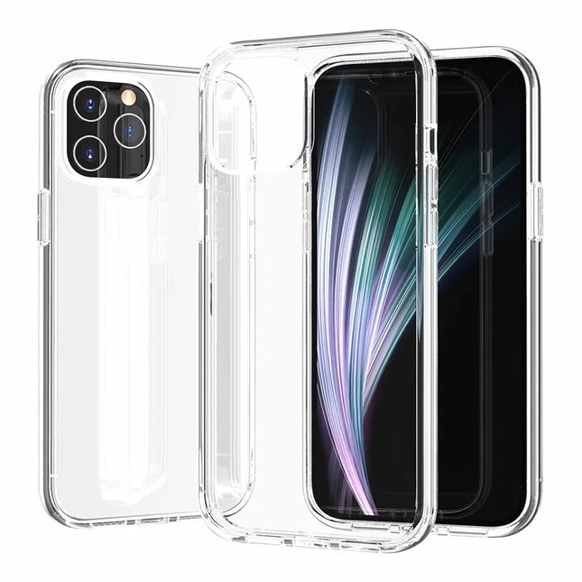 For iPhone 11 Pro Max Case PC + TPU Shockproof Clear Phone Cover - Transparent