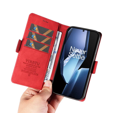 For OnePlus Ace 5G Leather Case YIKATU YK-005 Skin-touch Feeling Wallet Phone Cover