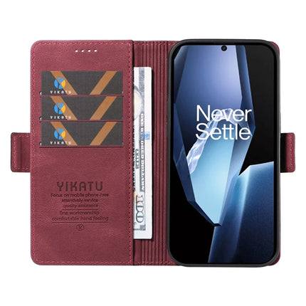 For OnePlus Ace 5G Leather Case YIKATU YK-005 Skin-touch Feeling Wallet Phone Cover
