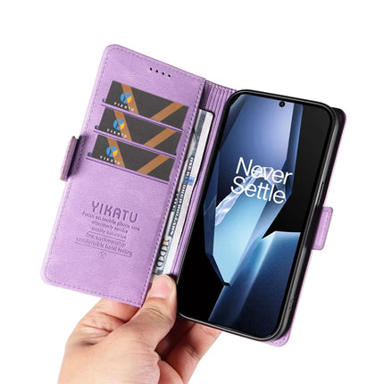 For OnePlus Ace 5G Leather Case YIKATU YK-005 Skin-touch Feeling Wallet Phone Cover