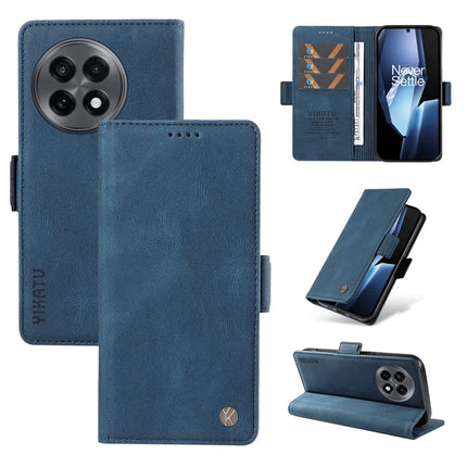 For OnePlus Ace 5G Leather Case YIKATU YK-005 Skin-touch Feeling Wallet Phone Cover - Blue