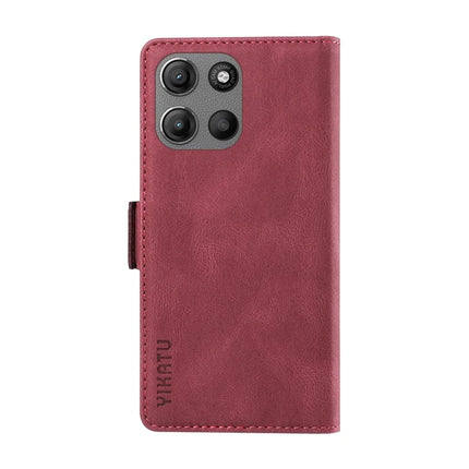 For Motorola Moto G15 4G Leather Case YIKATU YK-005 Skin-touch Feeling Wallet Phone Cover