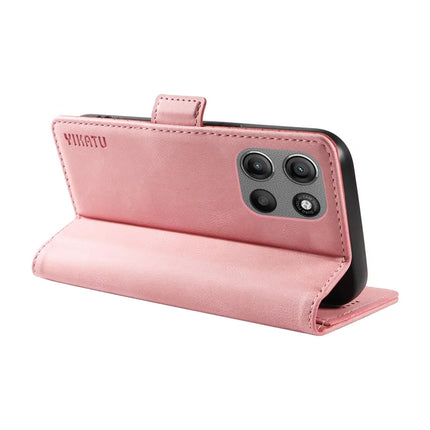 For Motorola Moto G15 4G Leather Case YIKATU YK-005 Skin-touch Feeling Wallet Phone Cover