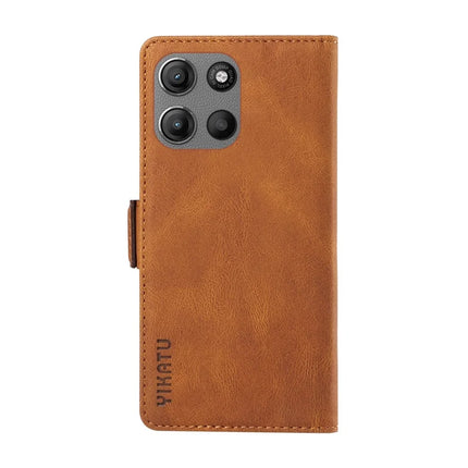 For Motorola Moto G15 4G Leather Case YIKATU YK-005 Skin-touch Feeling Wallet Phone Cover
