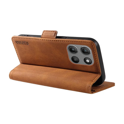 For Motorola Moto G15 4G Leather Case YIKATU YK-005 Skin-touch Feeling Wallet Phone Cover