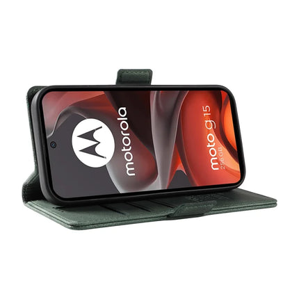For Motorola Moto G15 4G Leather Case YIKATU YK-005 Skin-touch Feeling Wallet Phone Cover