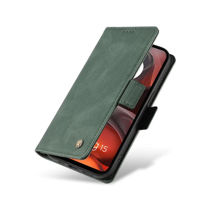 For Motorola Moto G15 4G Leather Case YIKATU YK-005 Skin-touch Feeling Wallet Phone Cover